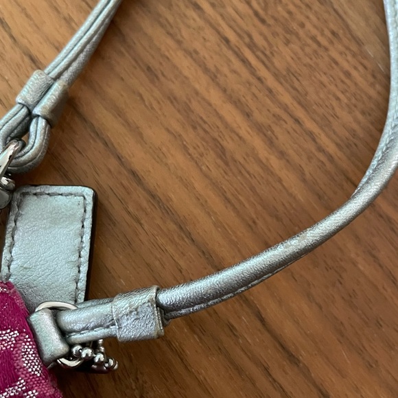 Coach | Pink + Silver Monogram Wristlet - Picture 5 of 7